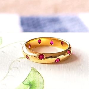 Tiffany 18k Gold Etoile Ruby ring